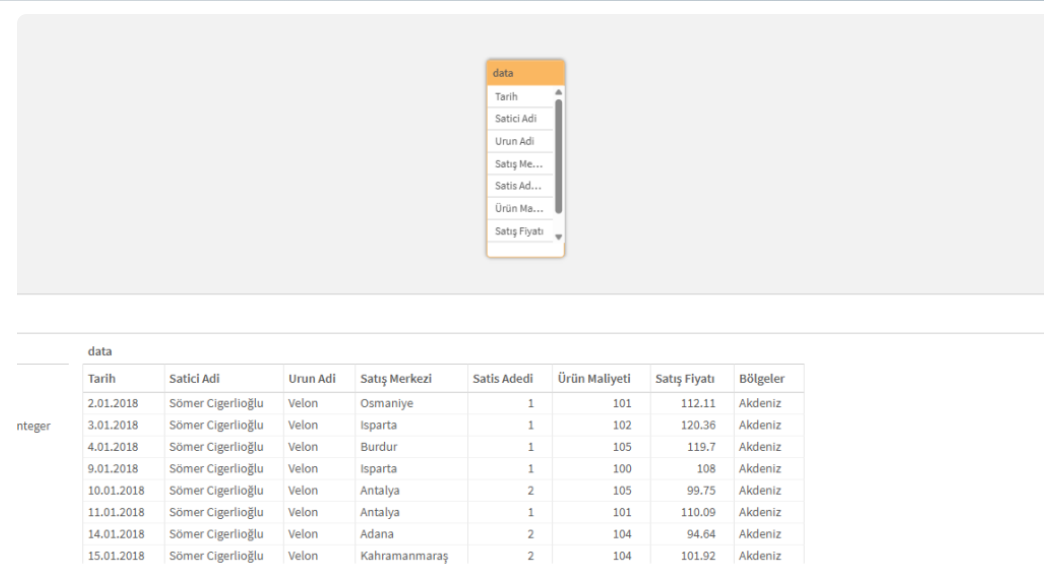 Qlik Sense Veri Bağlantıları Ekranı